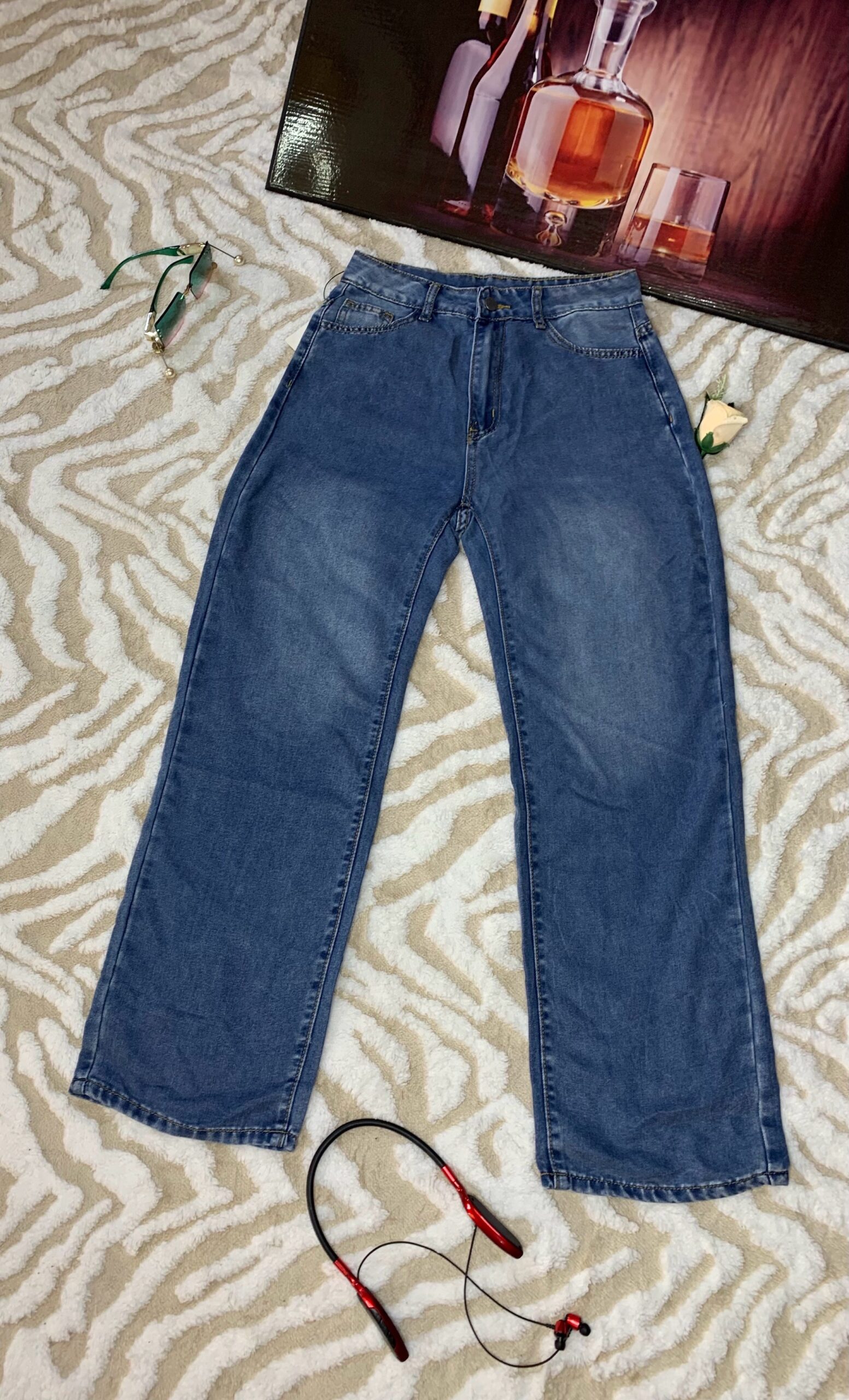 Elegant Wide Leg Bow Jeans 4 Elegant Wide Leg Bow Jeans - Image 4