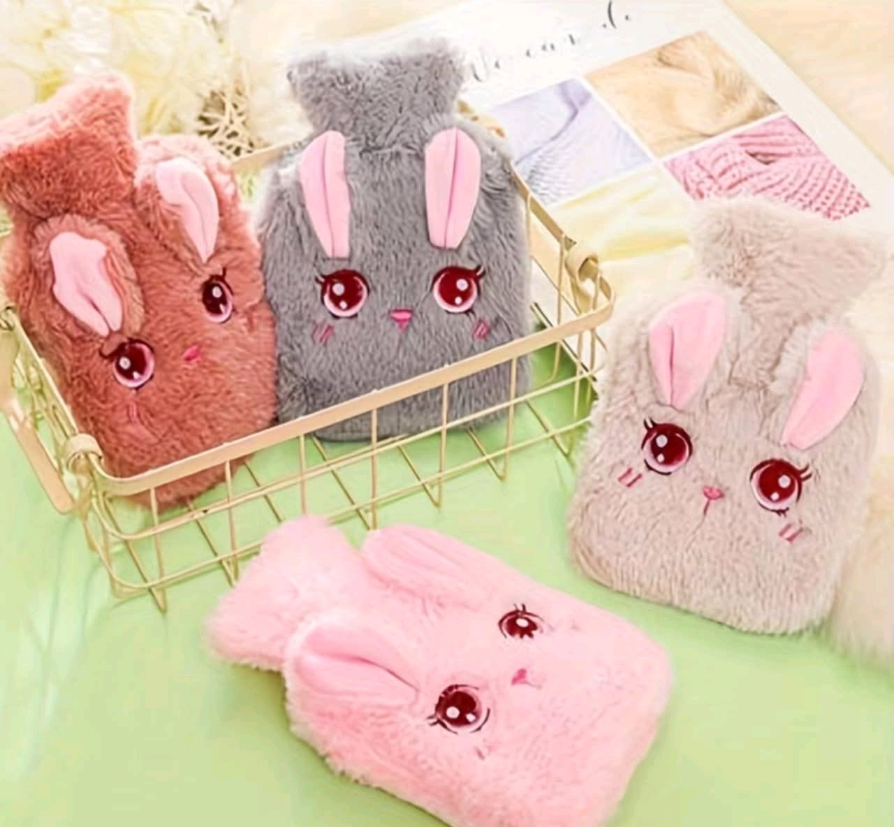 🐰 Cute Bunny Plush Rubber Hot Water Bottle (Hot Water Bag for Pain Relief & Warmth) 1 🐰 Cute Bunny Plush Rubber Hot Water Bottle (Hot Water Bag for Pain Relief & Warmth)