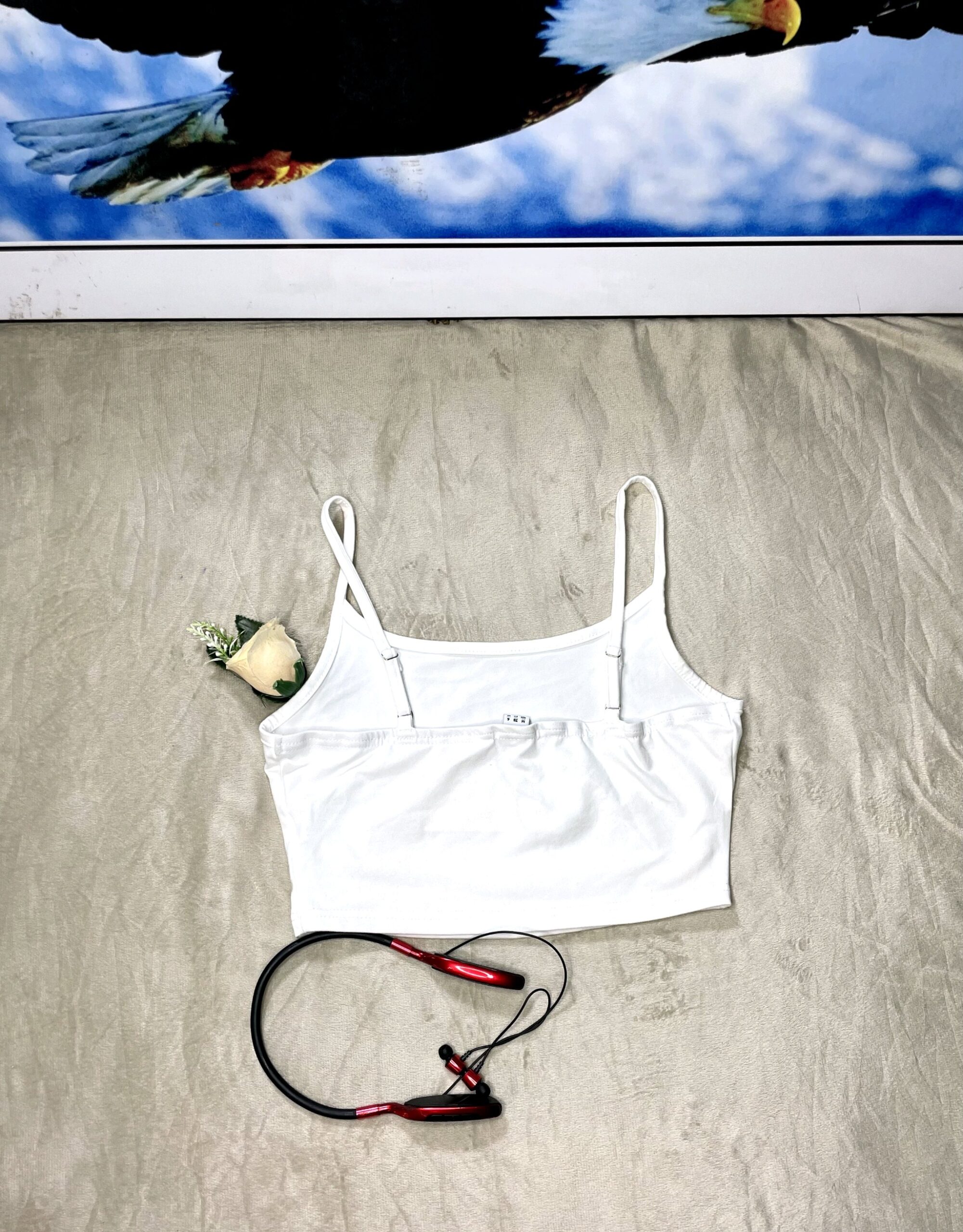 White Crop Camisole Top 5 White Crop Camisole Top - Image 5