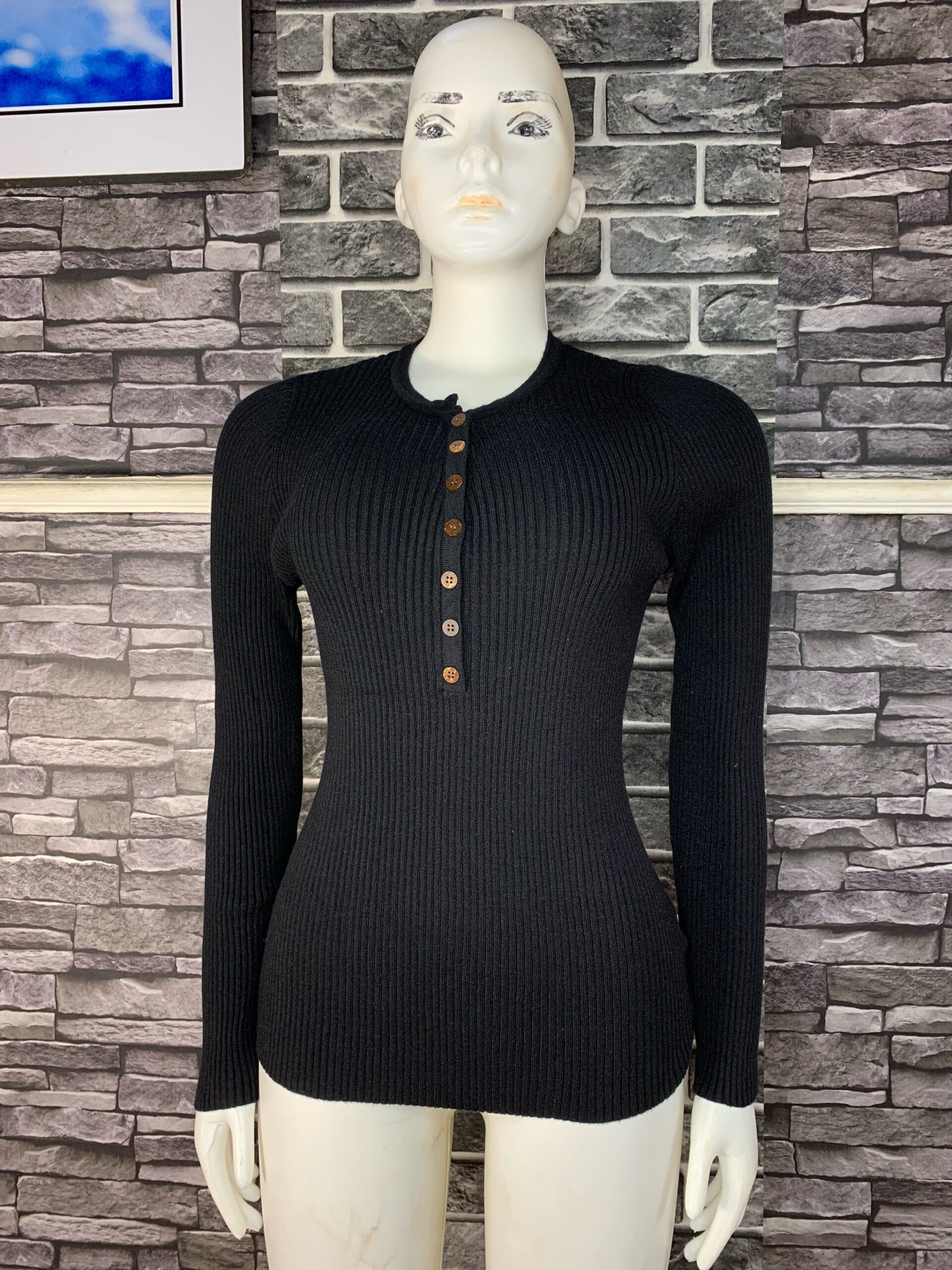 Elegant Ribbed Long Sleeve Top 1 Elegant Ribbed Long Sleeve Top