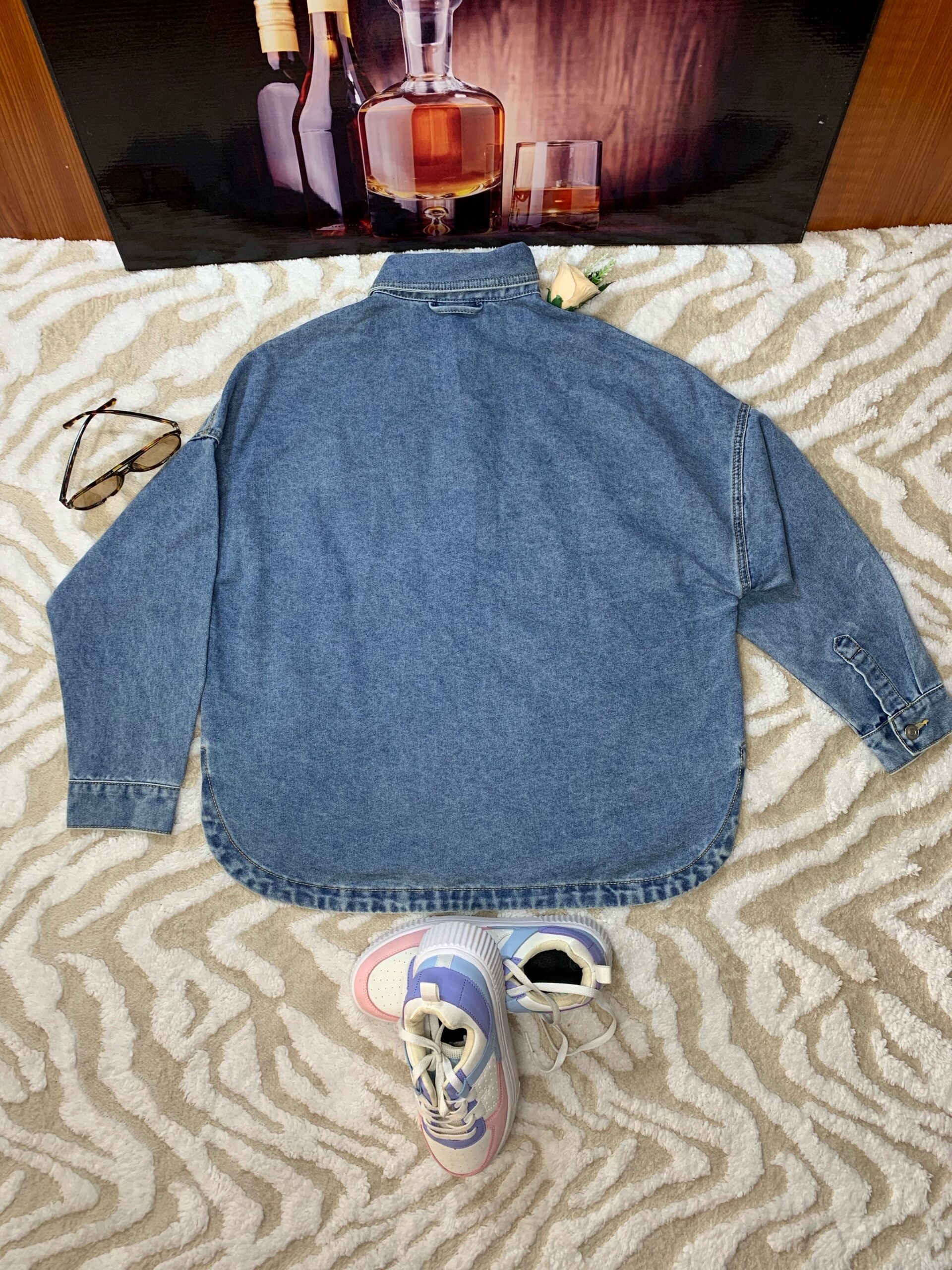 Stylish Oversized Denim Shirt 5 Stylish Oversized Denim Shirt - Image 5