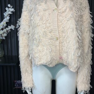 Elegant Fringed Knit Cardigan