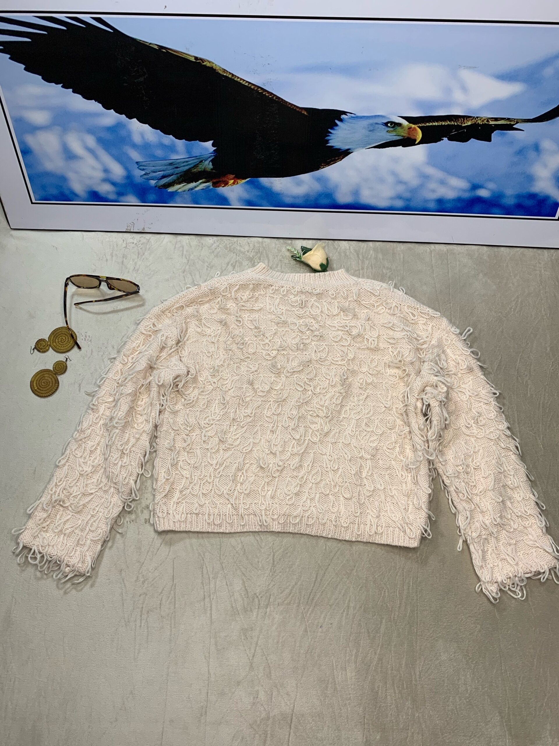 Elegant Fringed Knit Cardigan 5 Elegant Fringed Knit Cardigan - Image 5