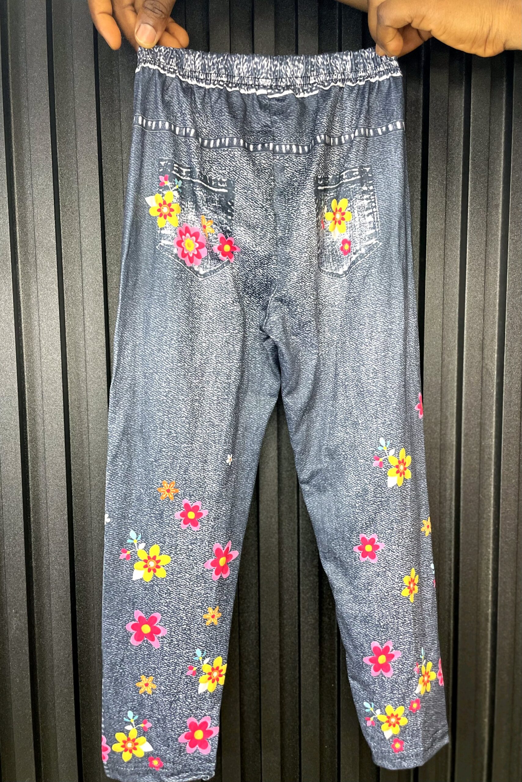 Girls Printed Denim Trouser 5 Girls Printed Denim Trouser - Image 5