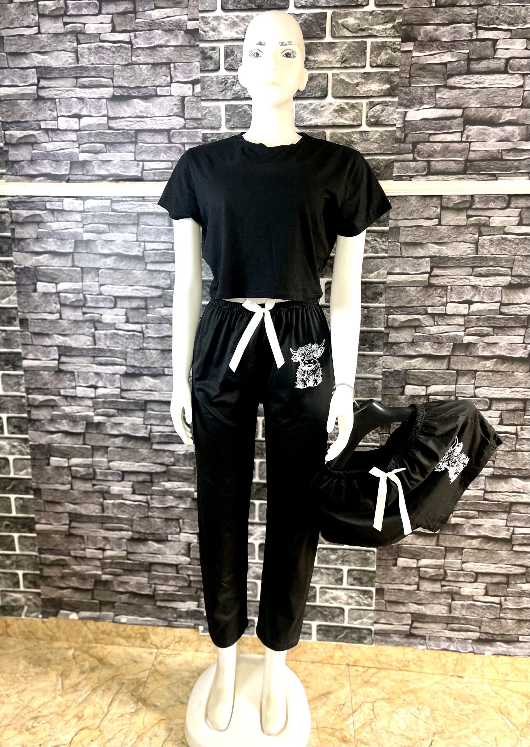 Black Lounge Wear Set 2 Black Lounge Wear Set - Image 2