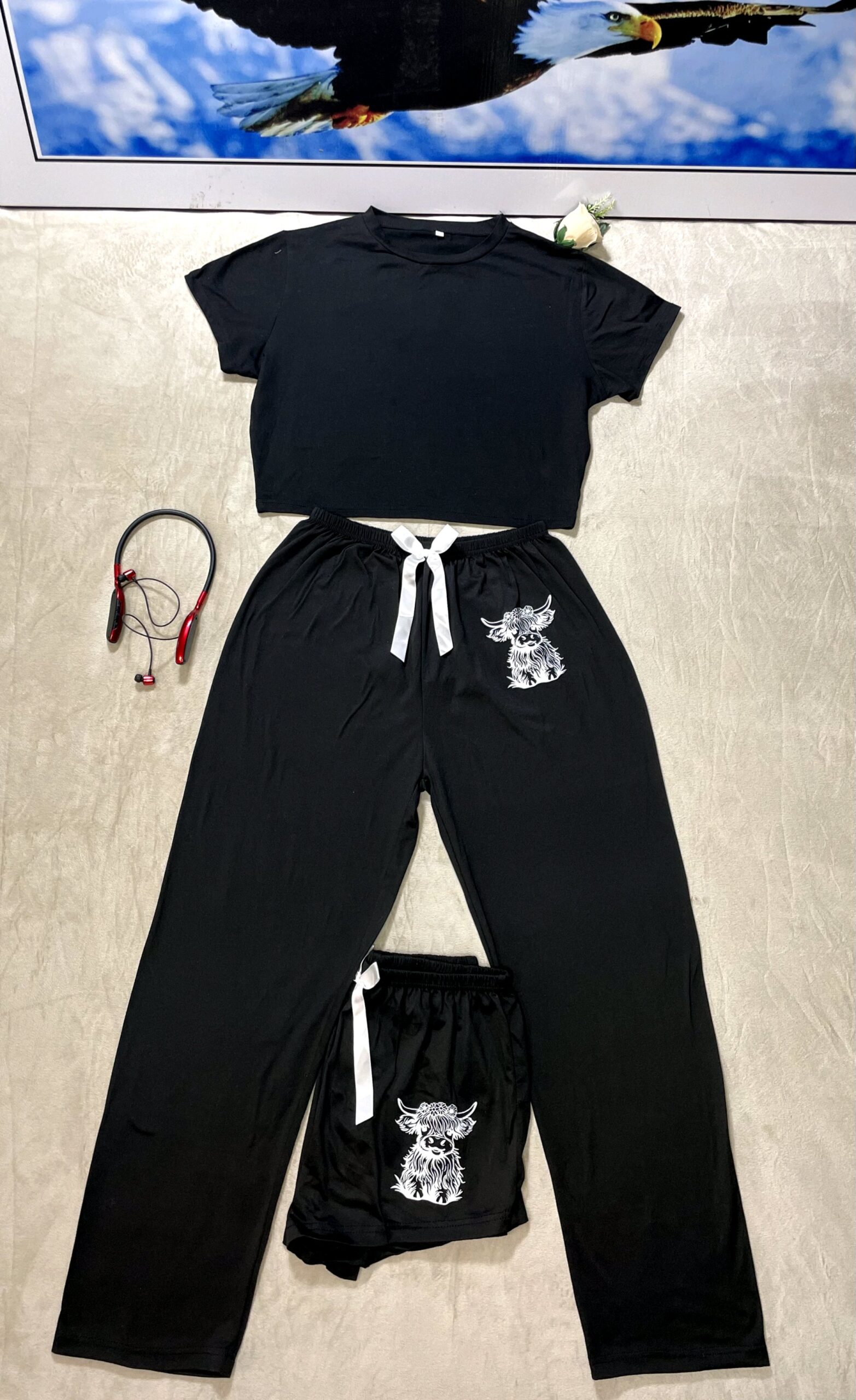Black Lounge Wear Set 3 Black Lounge Wear Set - Image 3
