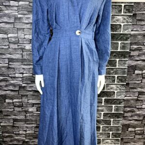 Blue Shirt Maxi Dress
