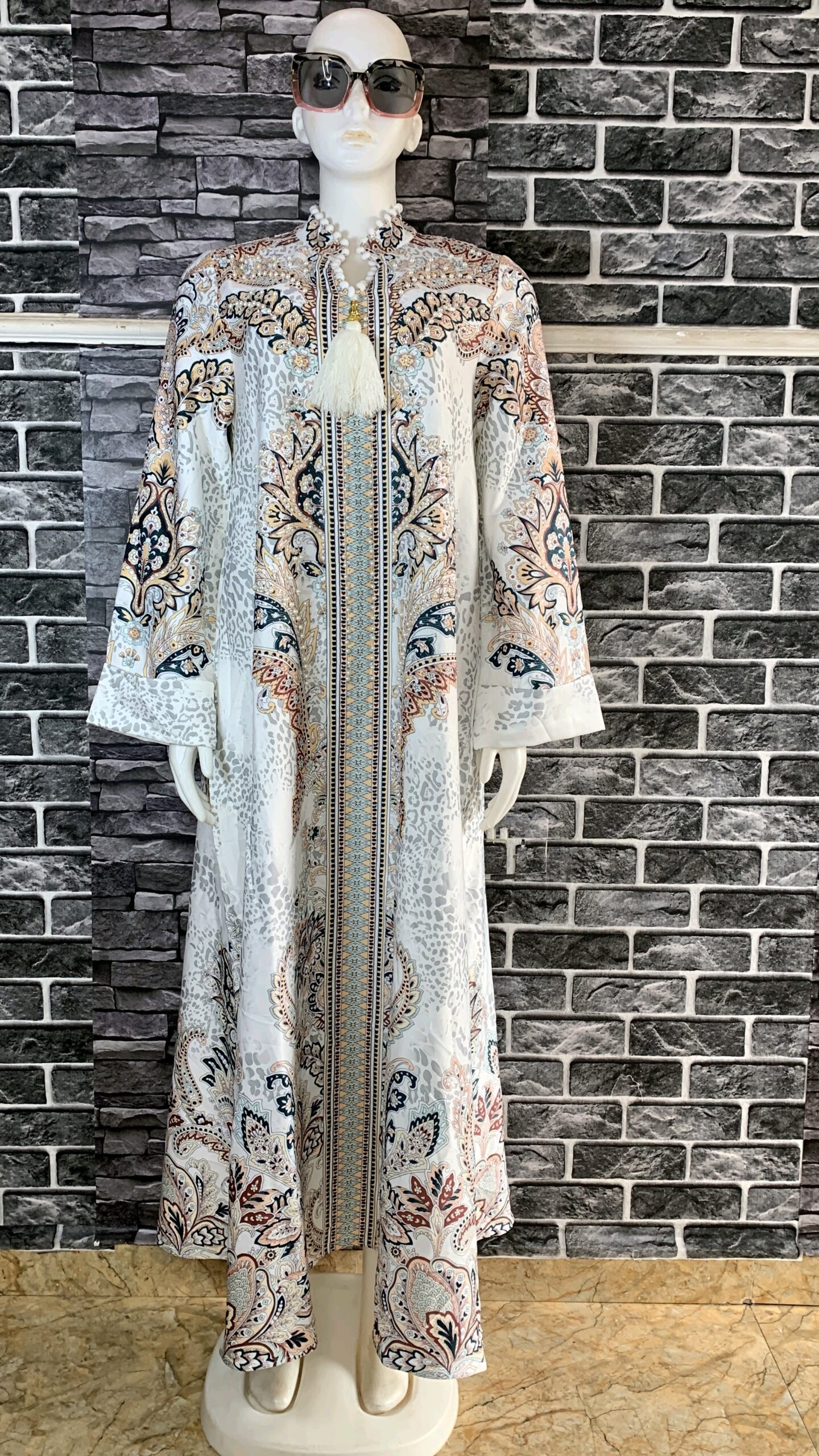 Luxury Printed Kaftan Dress 1 Luxury Printed Kaftan Dress