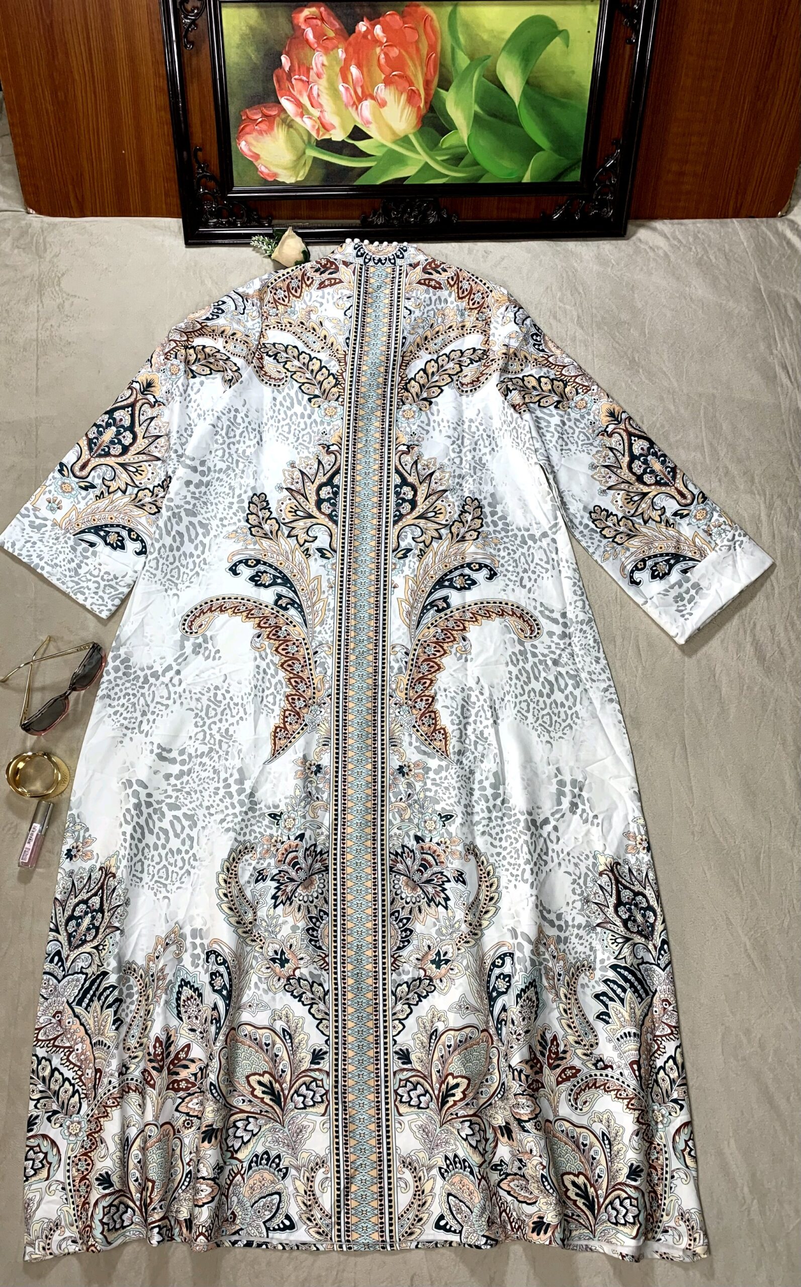 Luxury Printed Kaftan Dress 5 Luxury Printed Kaftan Dress - Image 5