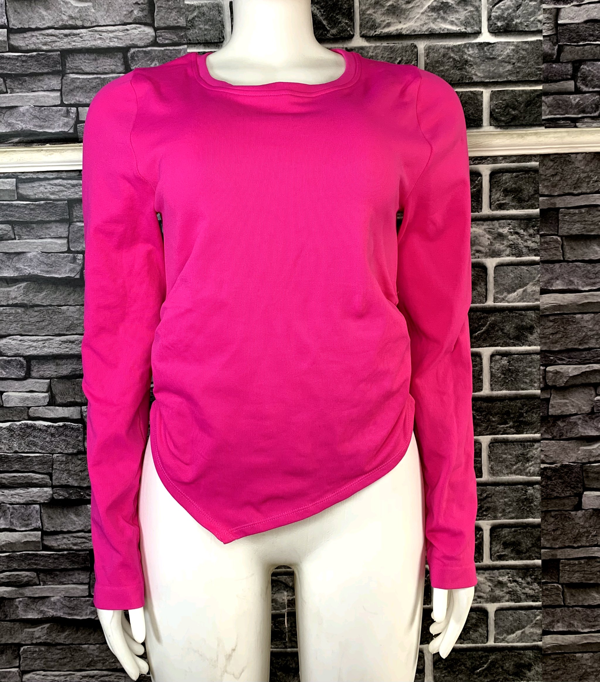 Pink Asymmetrical Long sleeve Top 2 Pink Asymmetrical Long sleeve Top - Image 2