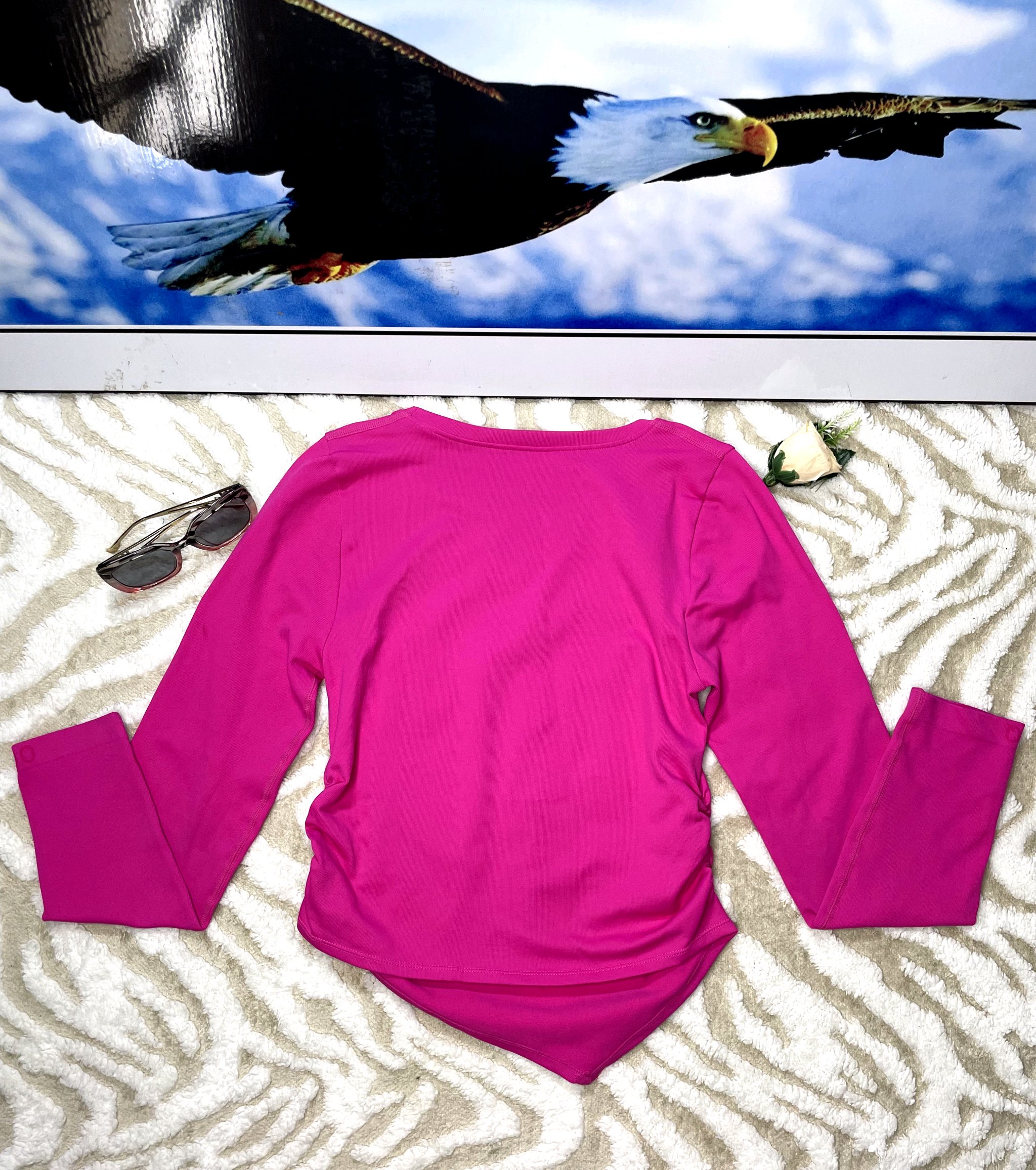 Pink Asymmetrical Long sleeve Top 5 Pink Asymmetrical Long sleeve Top - Image 5