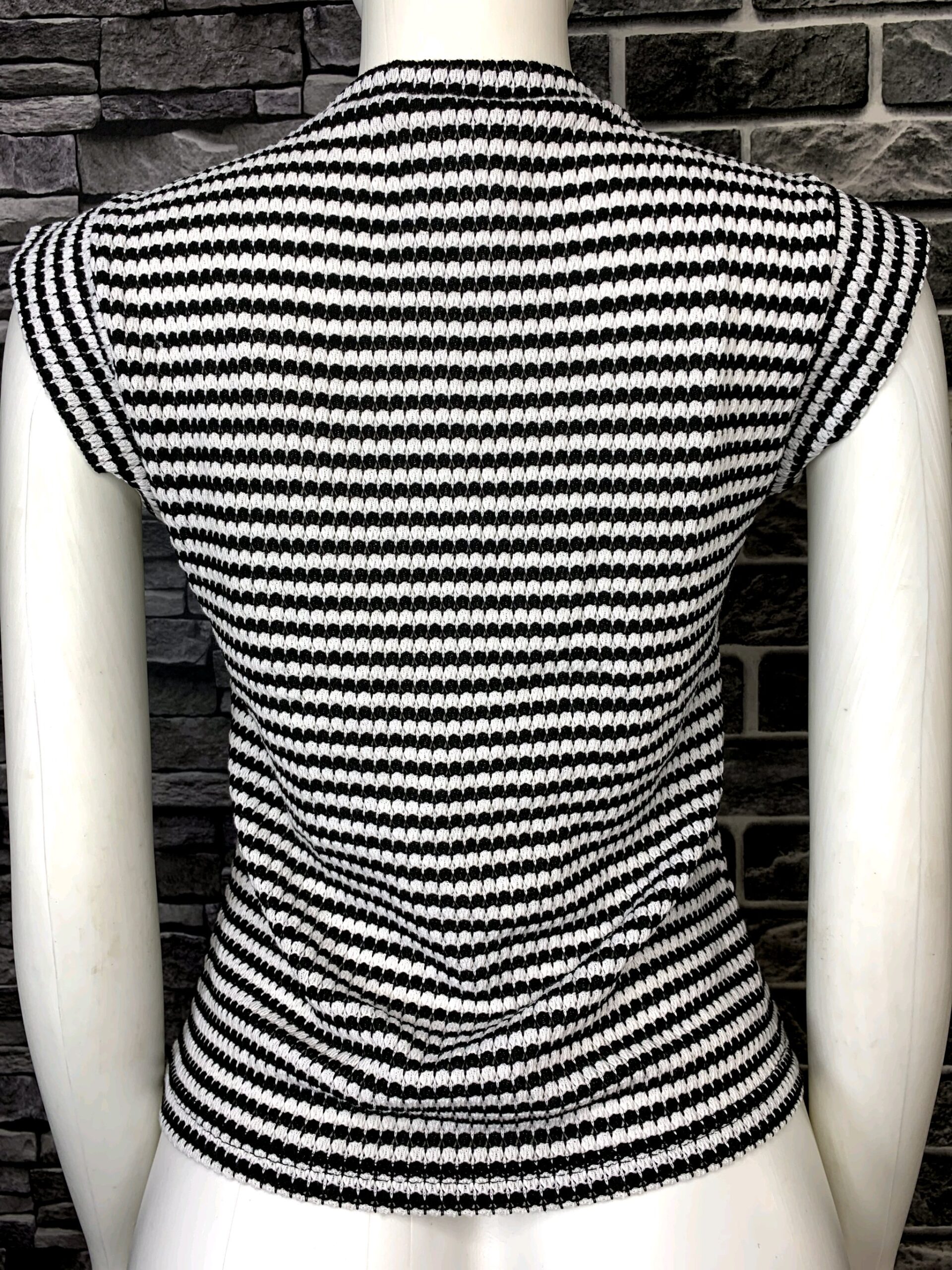 white Striped Knit Top 3 white Striped Knit Top - Image 3