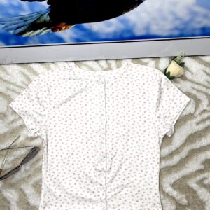 Floral Button Front Crop Top