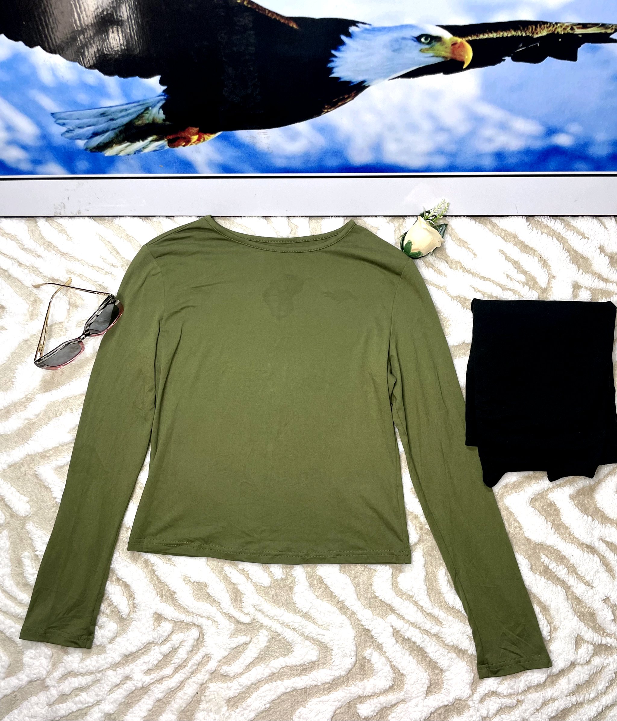 Olive Green Long sleeve Top 8 Olive Green Long sleeve Top - Image 8
