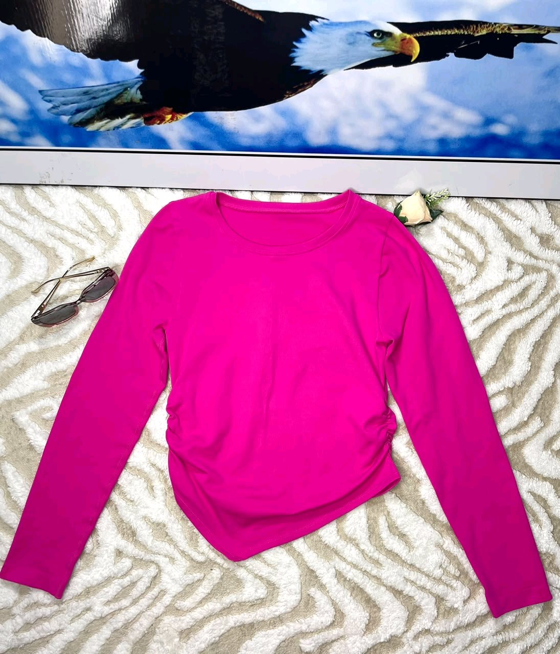 Pink Asymmetrical Long sleeve Top 9 Pink Asymmetrical Long sleeve Top - Image 9