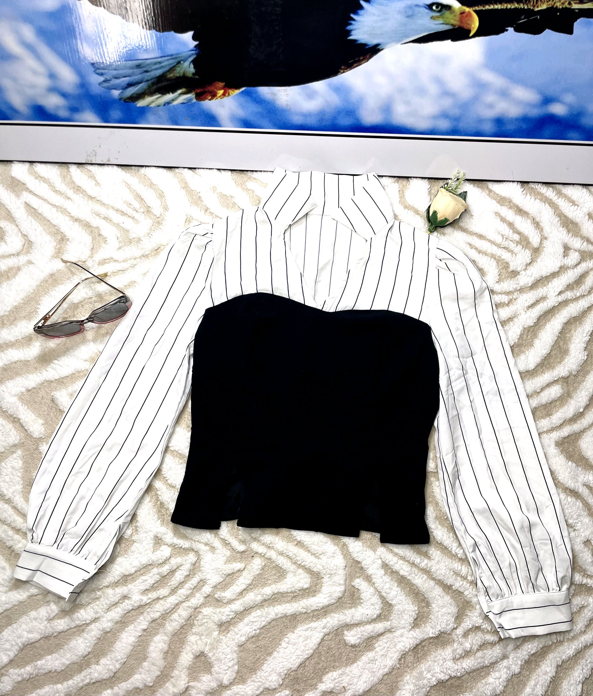 Striped Corset Blouse 2 Striped Corset Blouse - Image 2