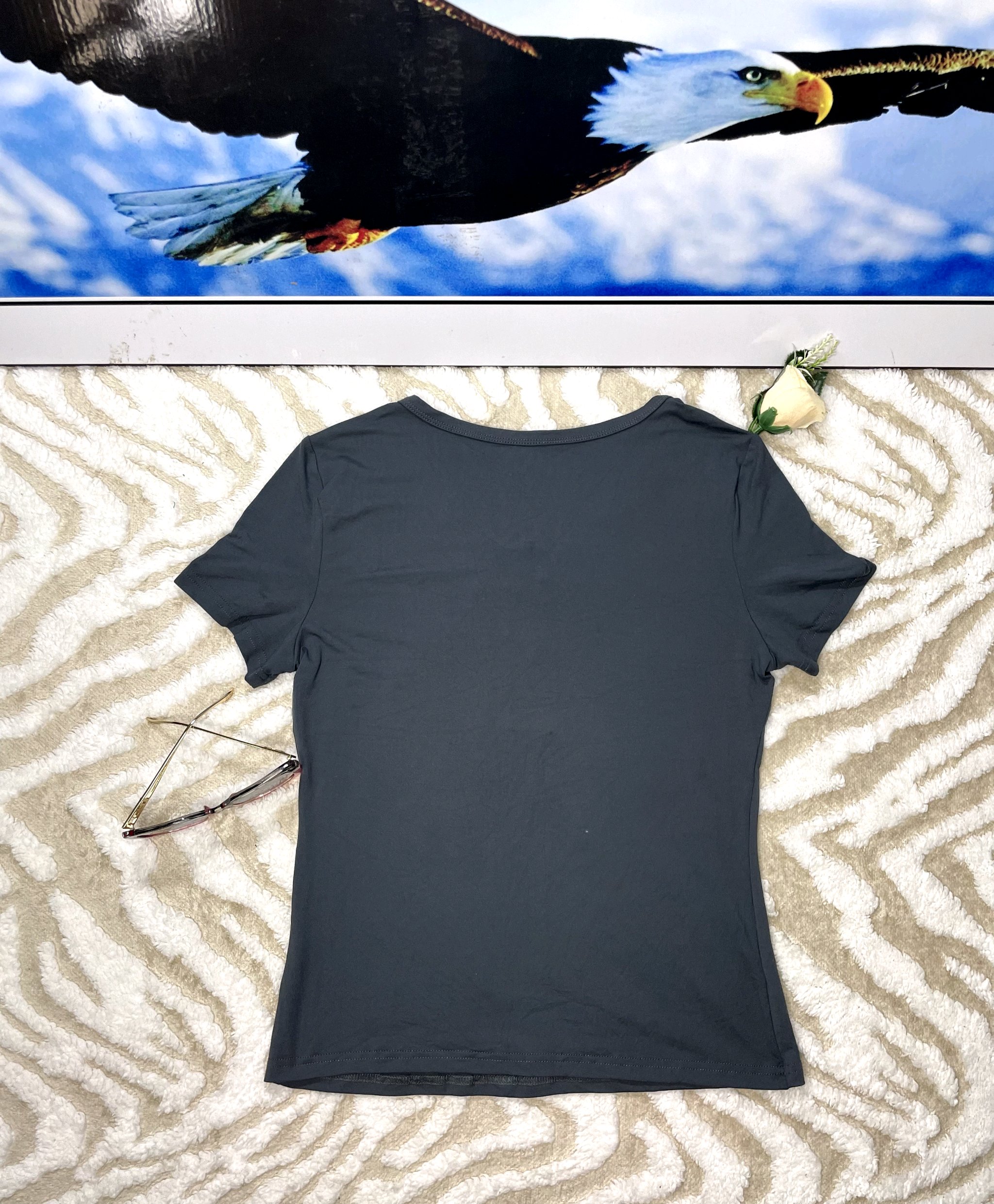Women's Button Neck Top 3 Women's Button Neck Top - Image 3