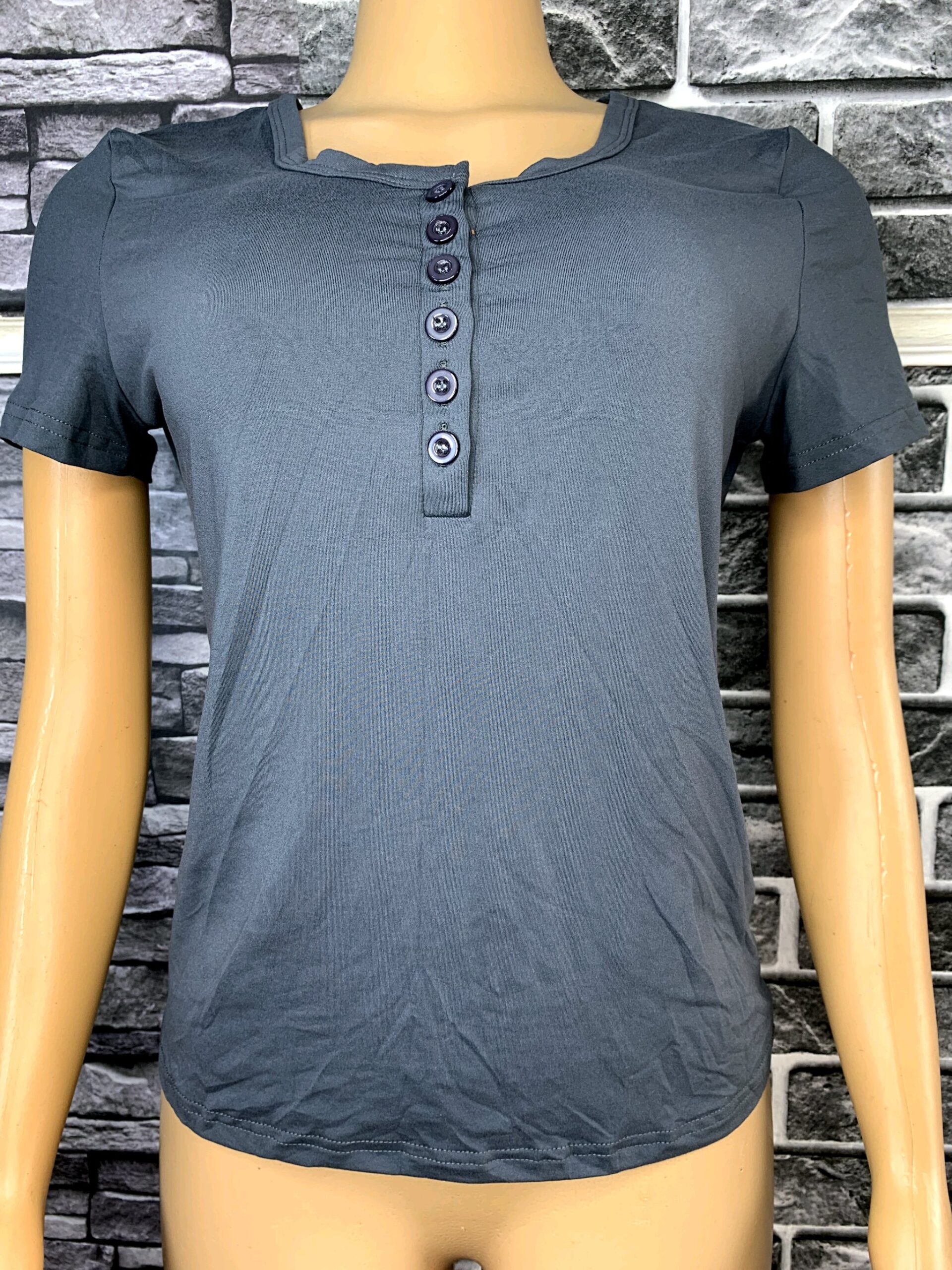 Women's Button Neck Top 4 Women's Button Neck Top - Image 4