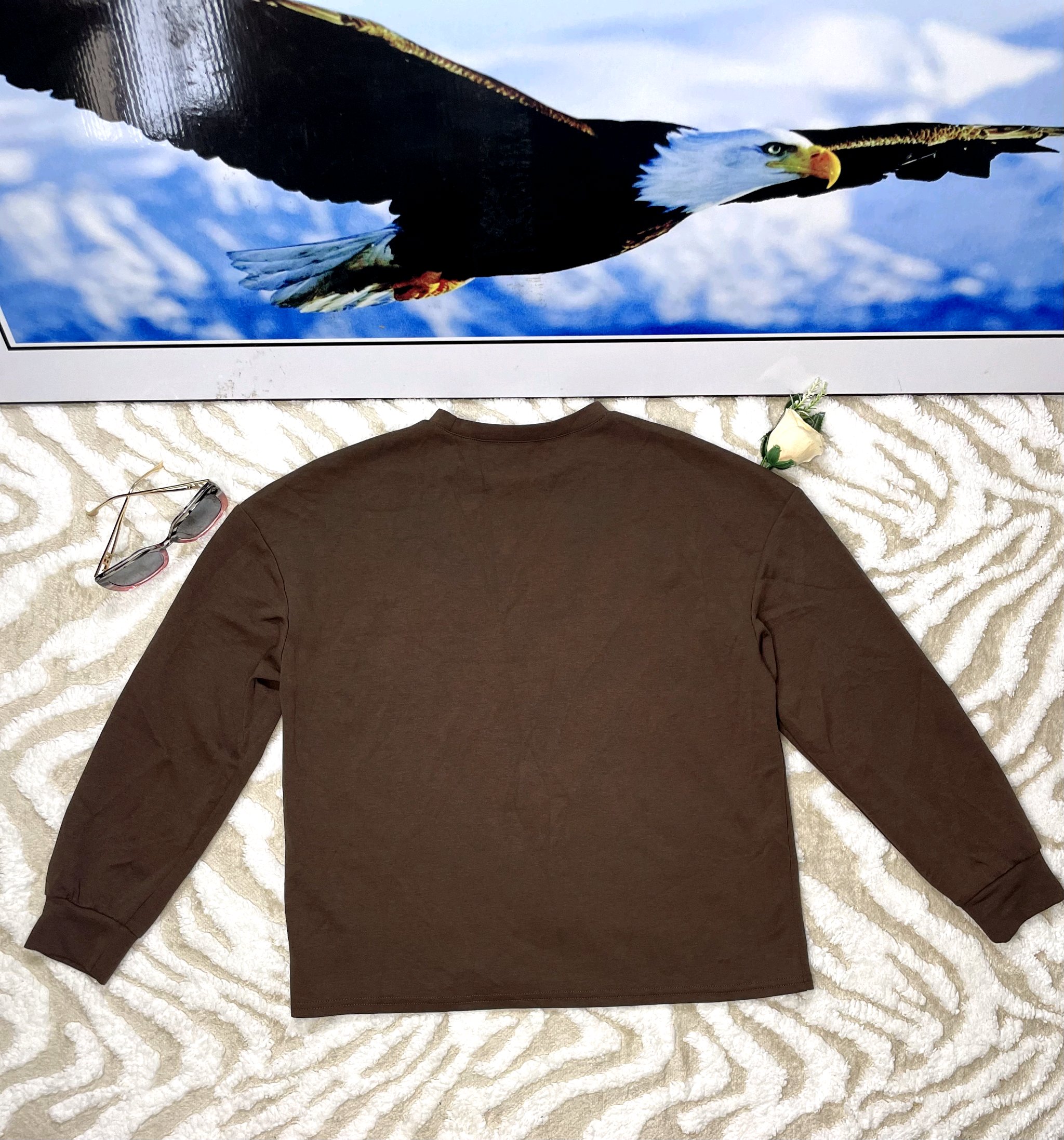 Brown Longsleeve T-shirt 4 Brown Longsleeve T-shirt - Image 4