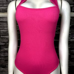 Home 17 Pink Ribbed Bodysuit