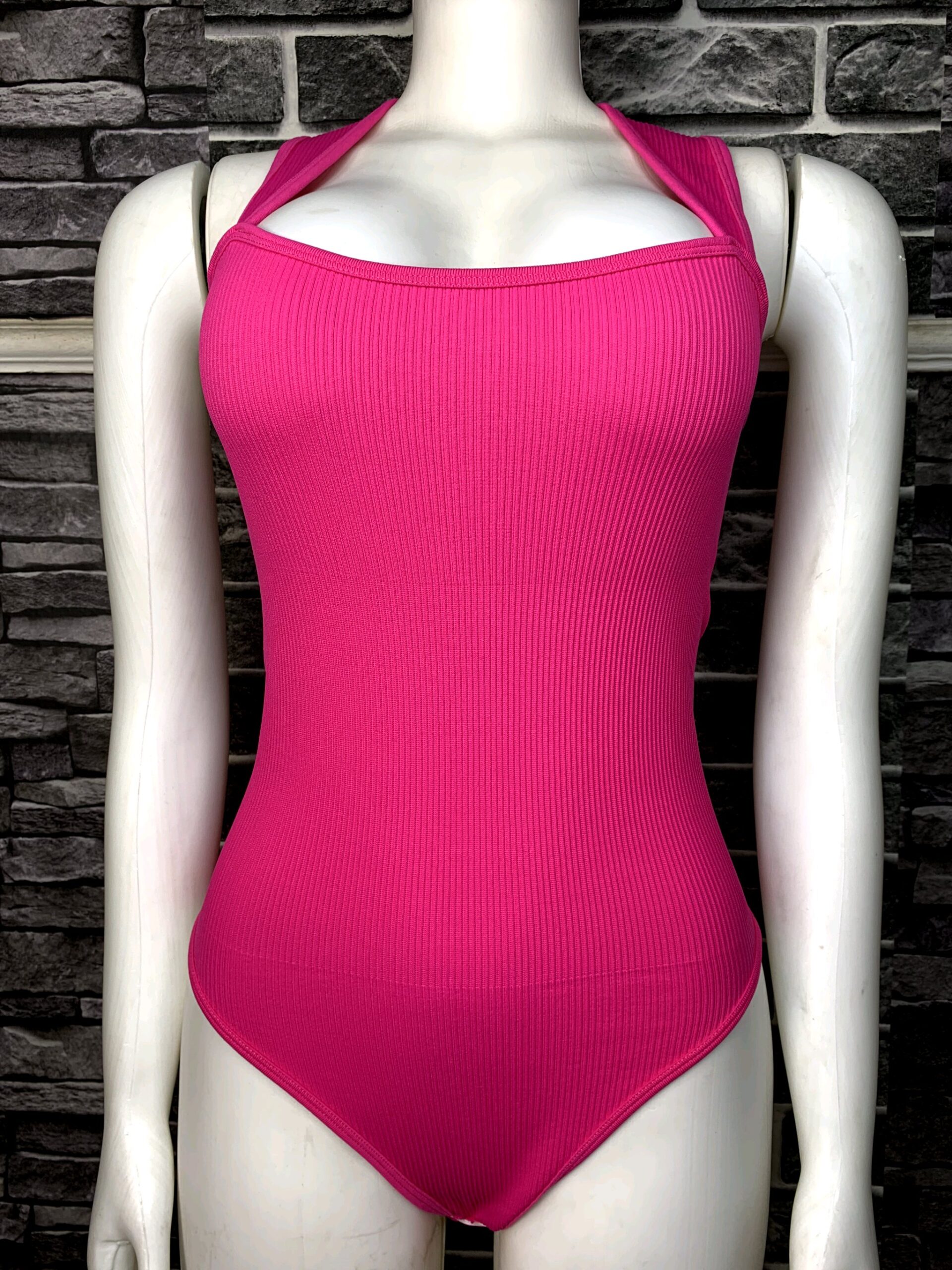 Pink Ribbed Bodysuit 2 Pink Ribbed Bodysuit - Image 2