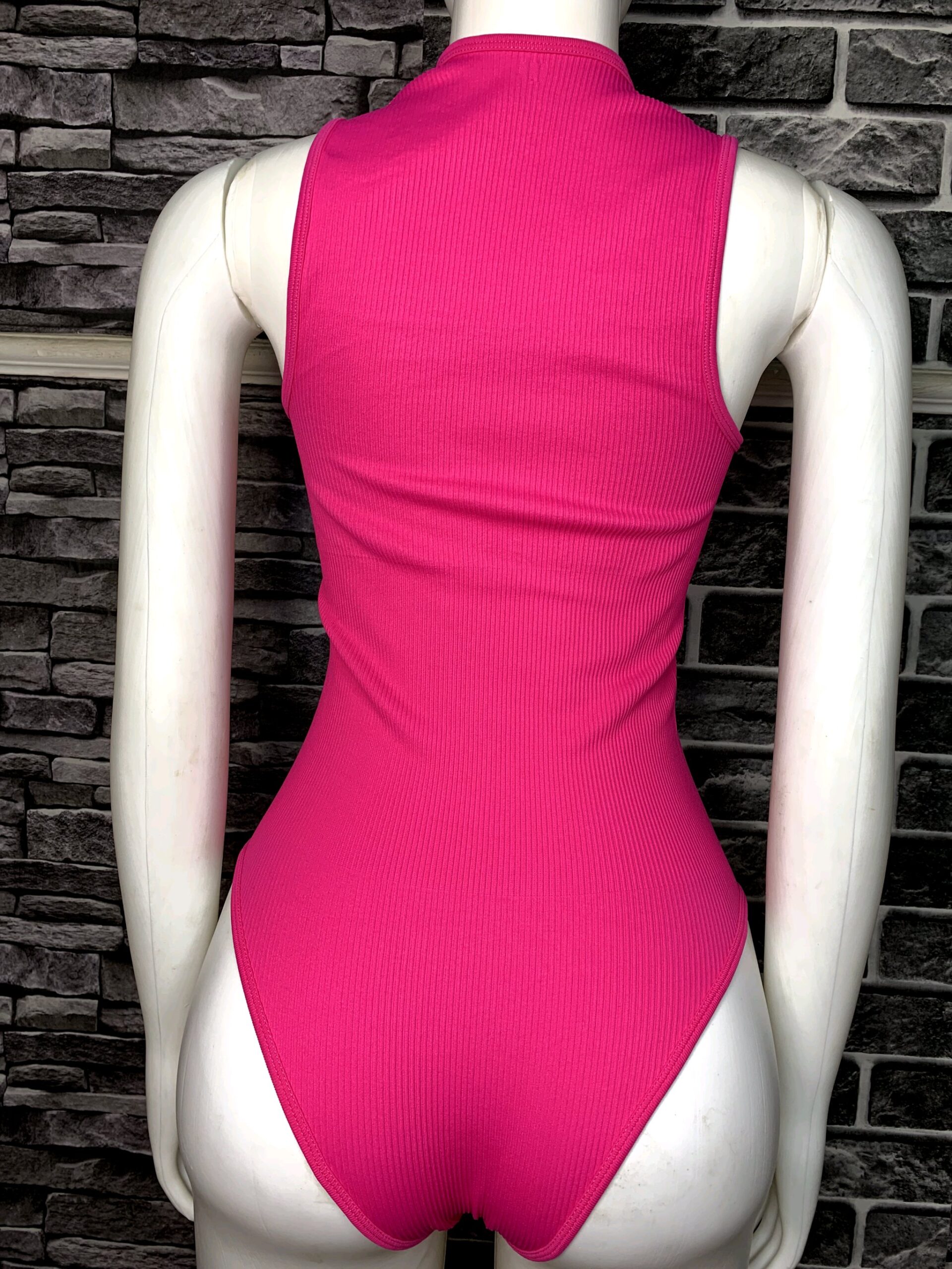 Pink Ribbed Bodysuit 3 Pink Ribbed Bodysuit - Image 3