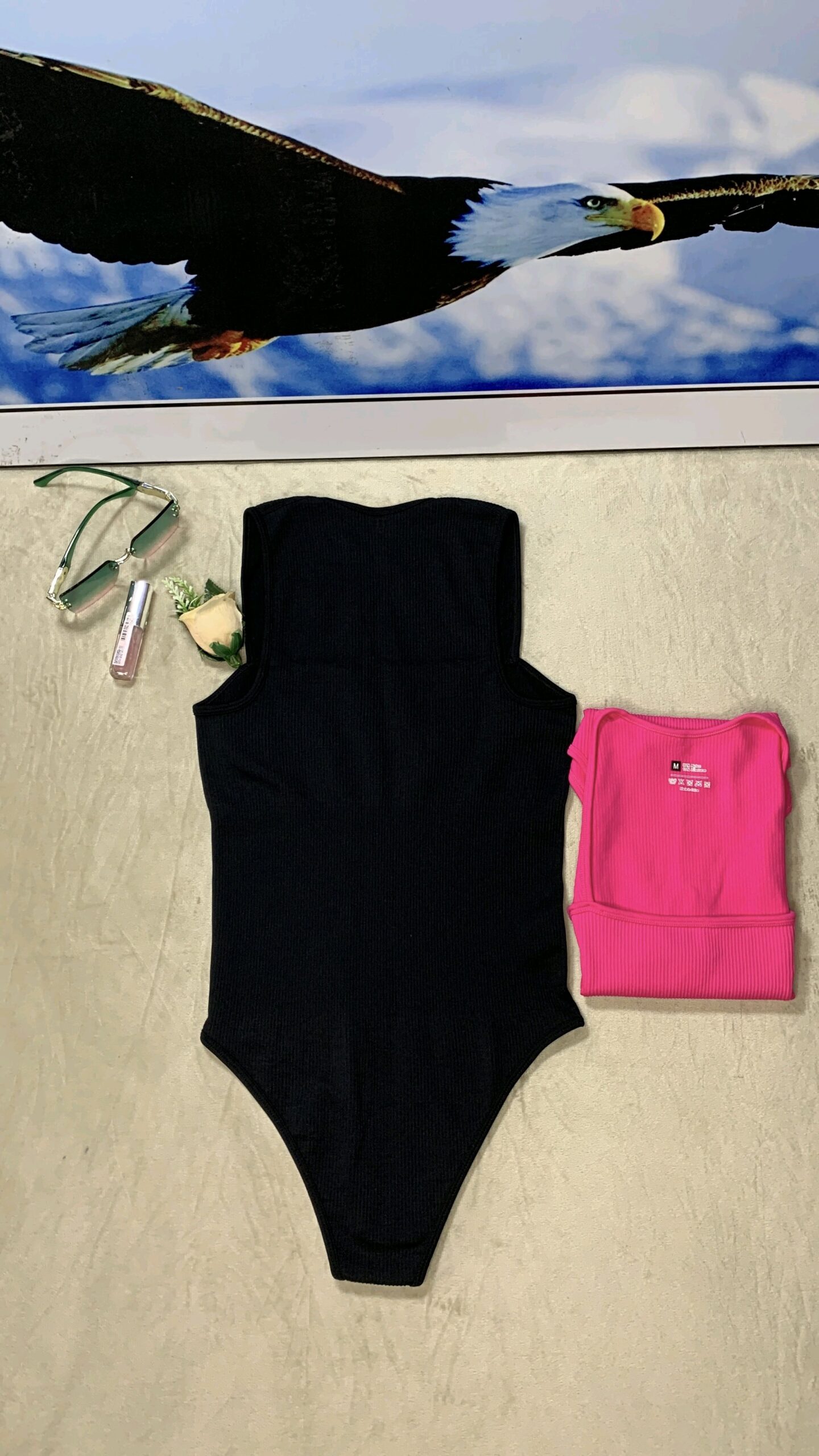 Pink Ribbed Bodysuit 4 Pink Ribbed Bodysuit - Image 4