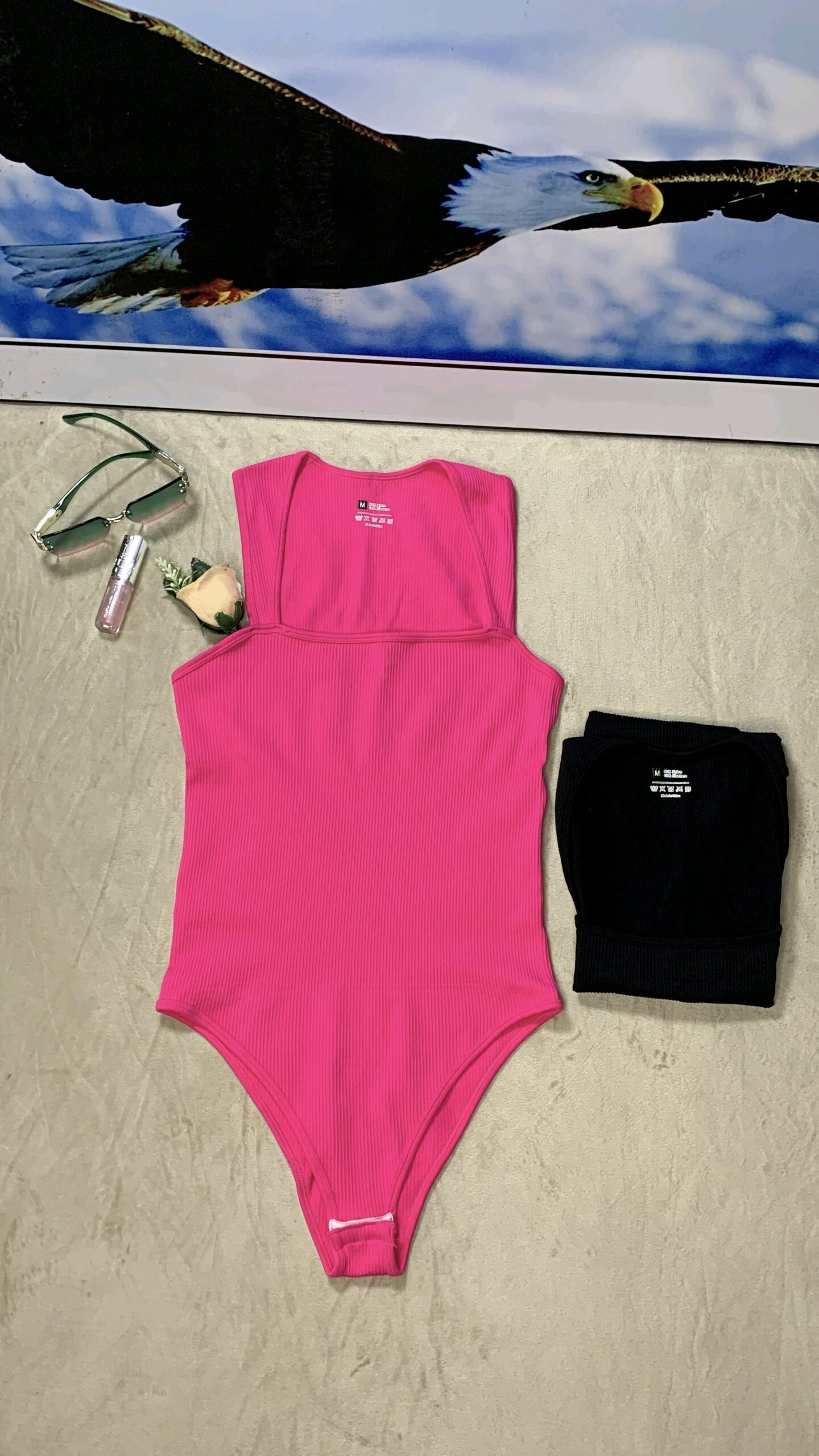 Pink Ribbed Bodysuit 5 Pink Ribbed Bodysuit - Image 5
