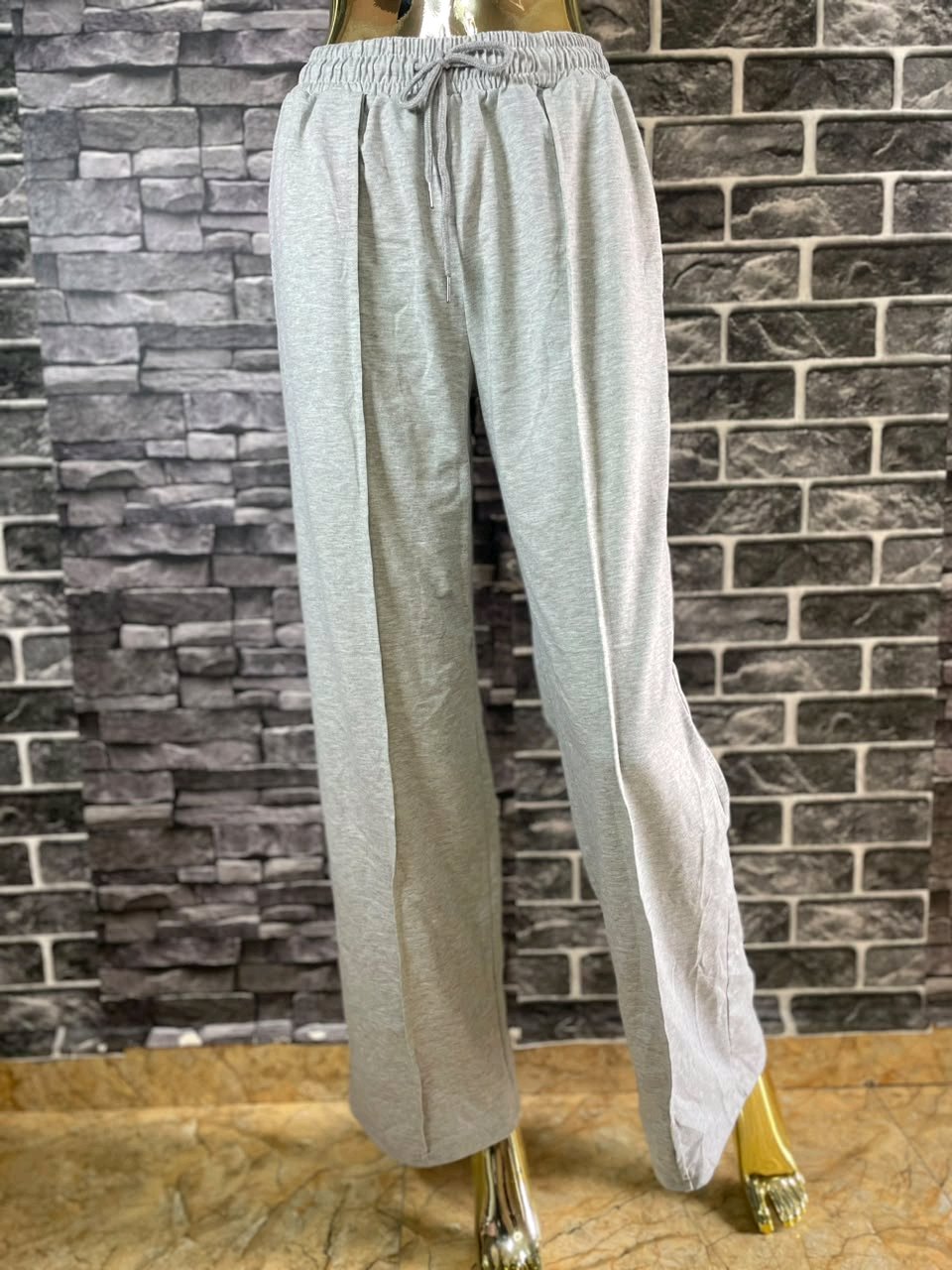 Women's Grey Wide Leg Lounge Pants 2 Women's Grey Wide Leg Lounge Pants - Image 2