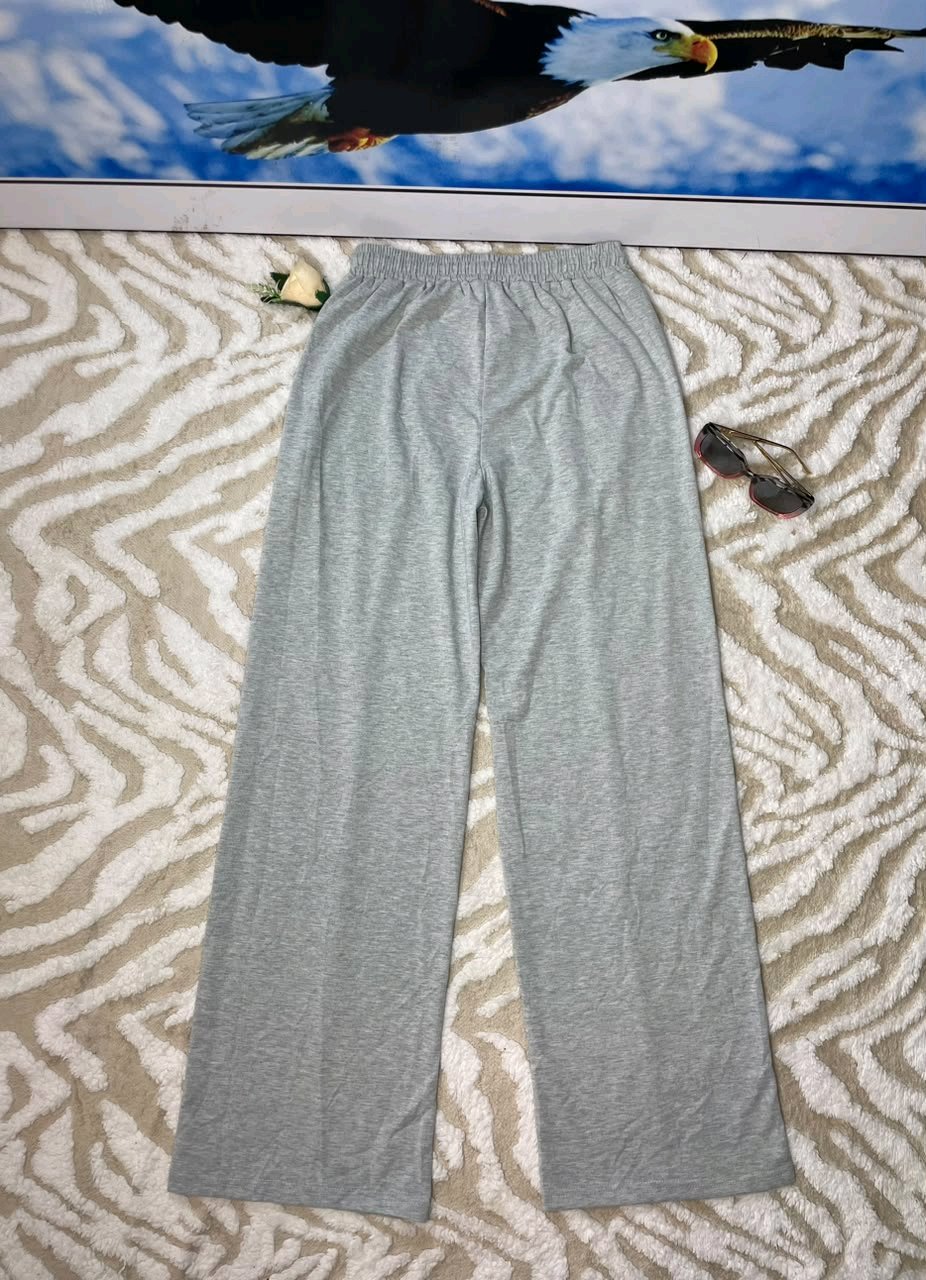 Women's Grey Wide Leg Lounge Pants 5 Women's Grey Wide Leg Lounge Pants - Image 5