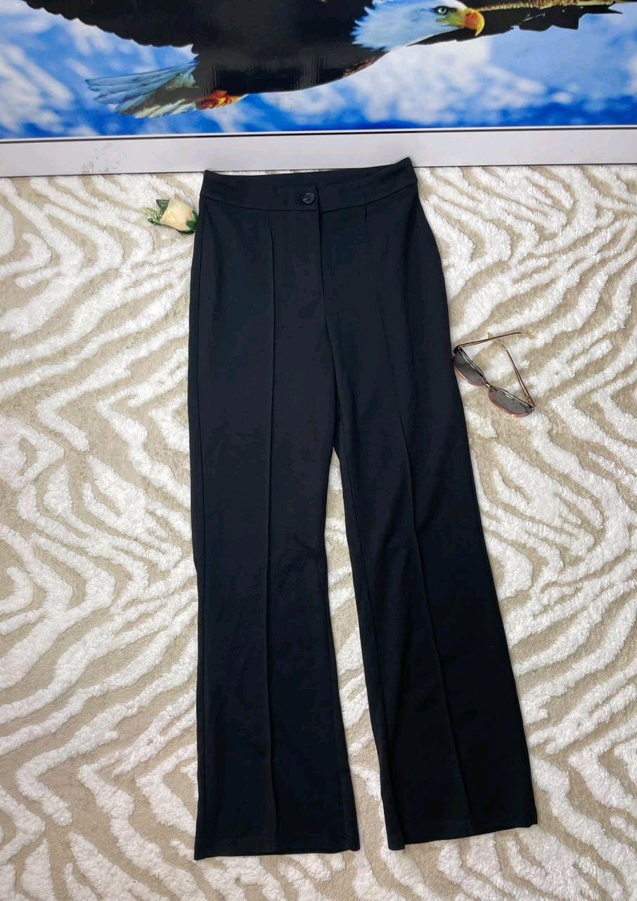 Black Flared Office Trousers 4 Black Flared Office Trousers - Image 4