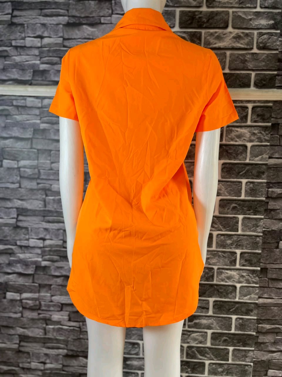 Orange Shirt Dress 3 Orange Shirt Dress - Image 3