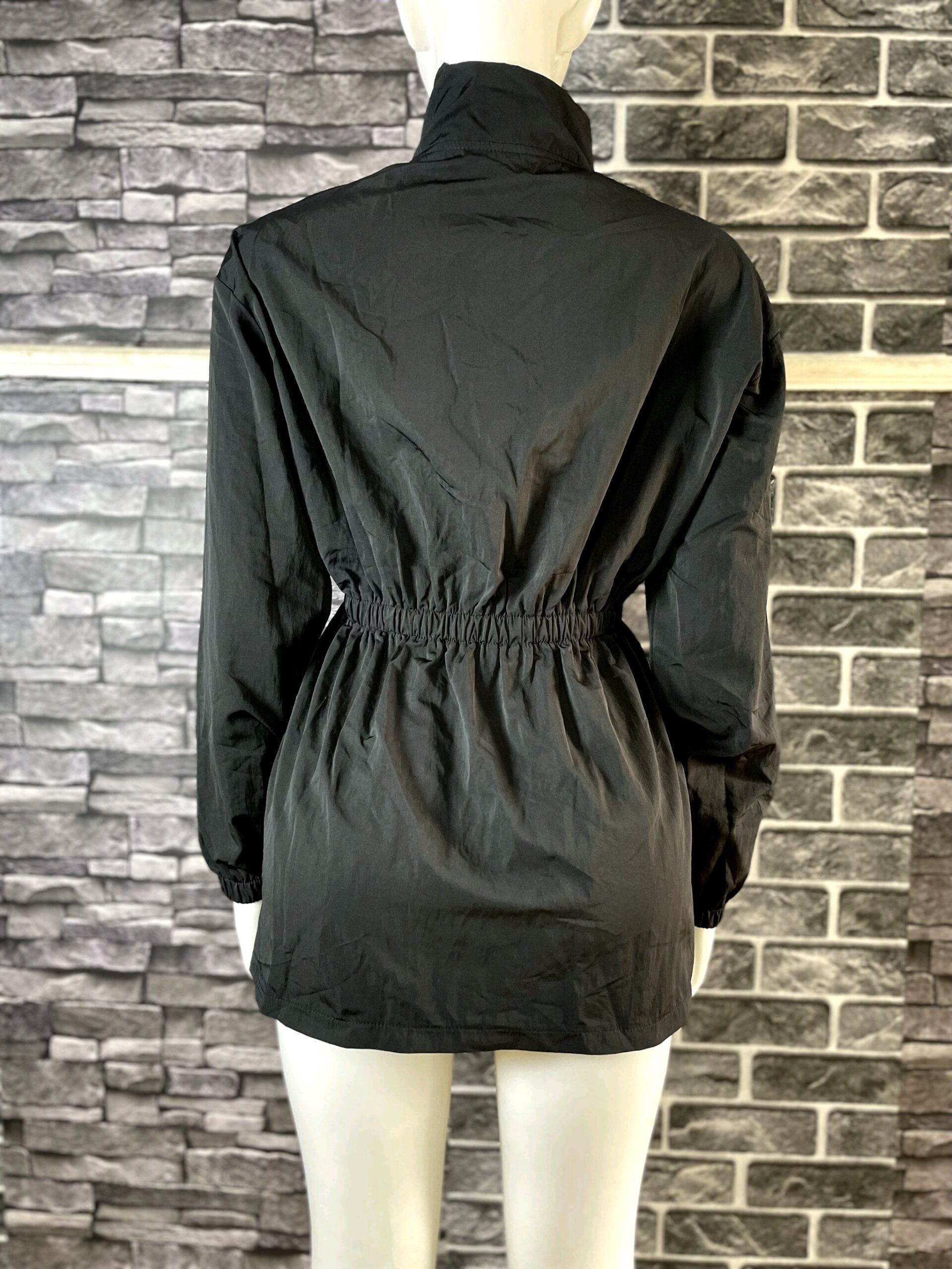 Black Waist Gathered Jacket Dress 3 Black Waist Gathered Jacket Dress - Image 3