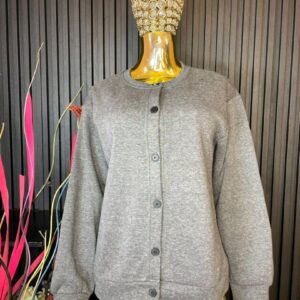 Home 16 Grey Button Cardigan Jacket