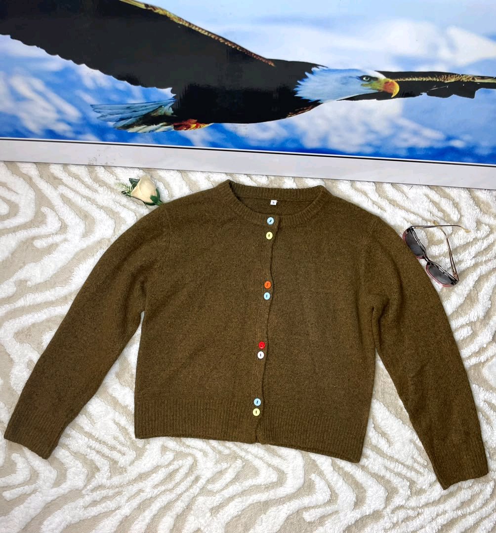 Brown Knit Cardigan 4 Brown Knit Cardigan - Image 4