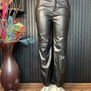Black Faux Leather Pants