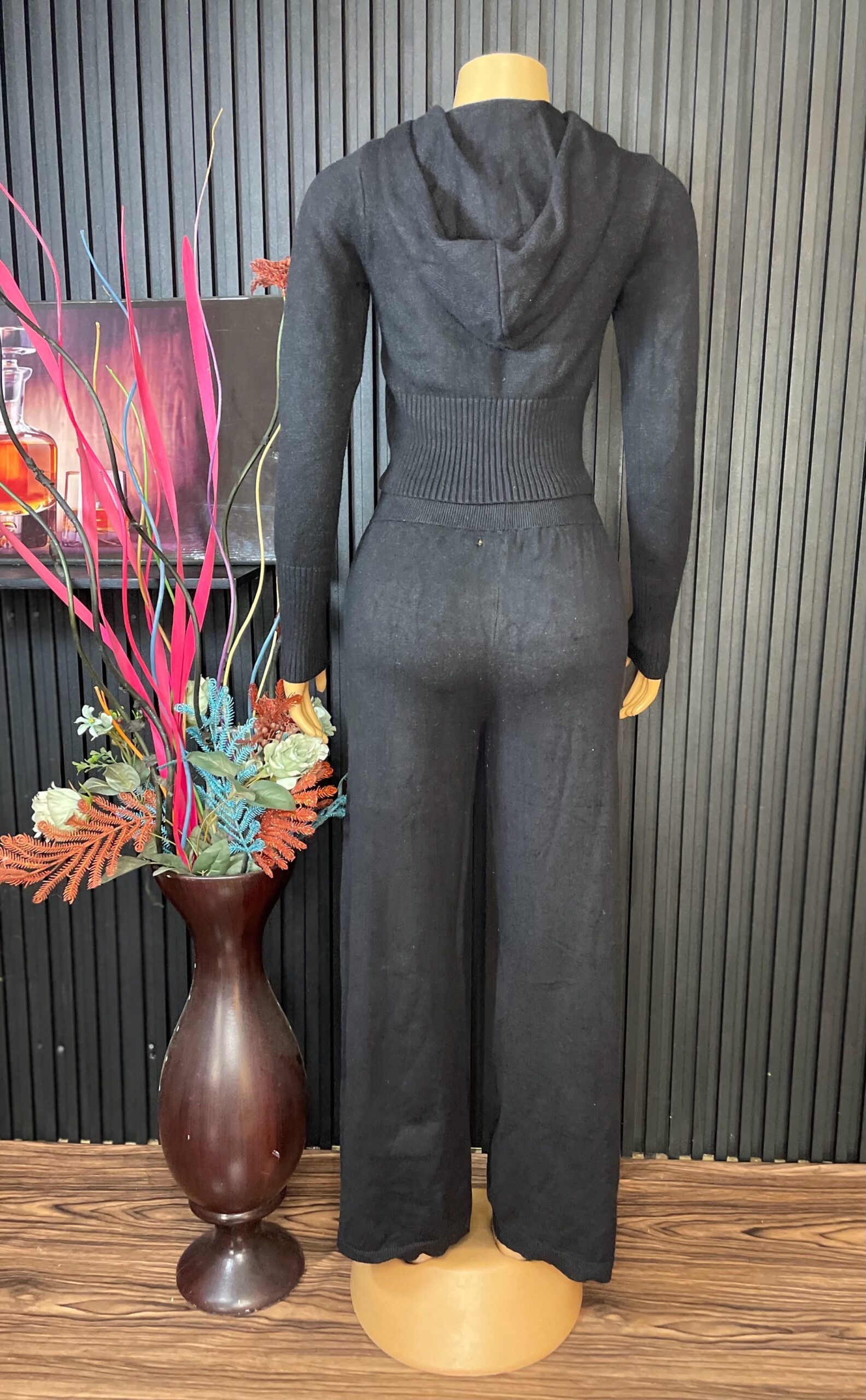 Black Women’s Knit Tracksuits 3 Black Women’s Knit Tracksuits - Image 3