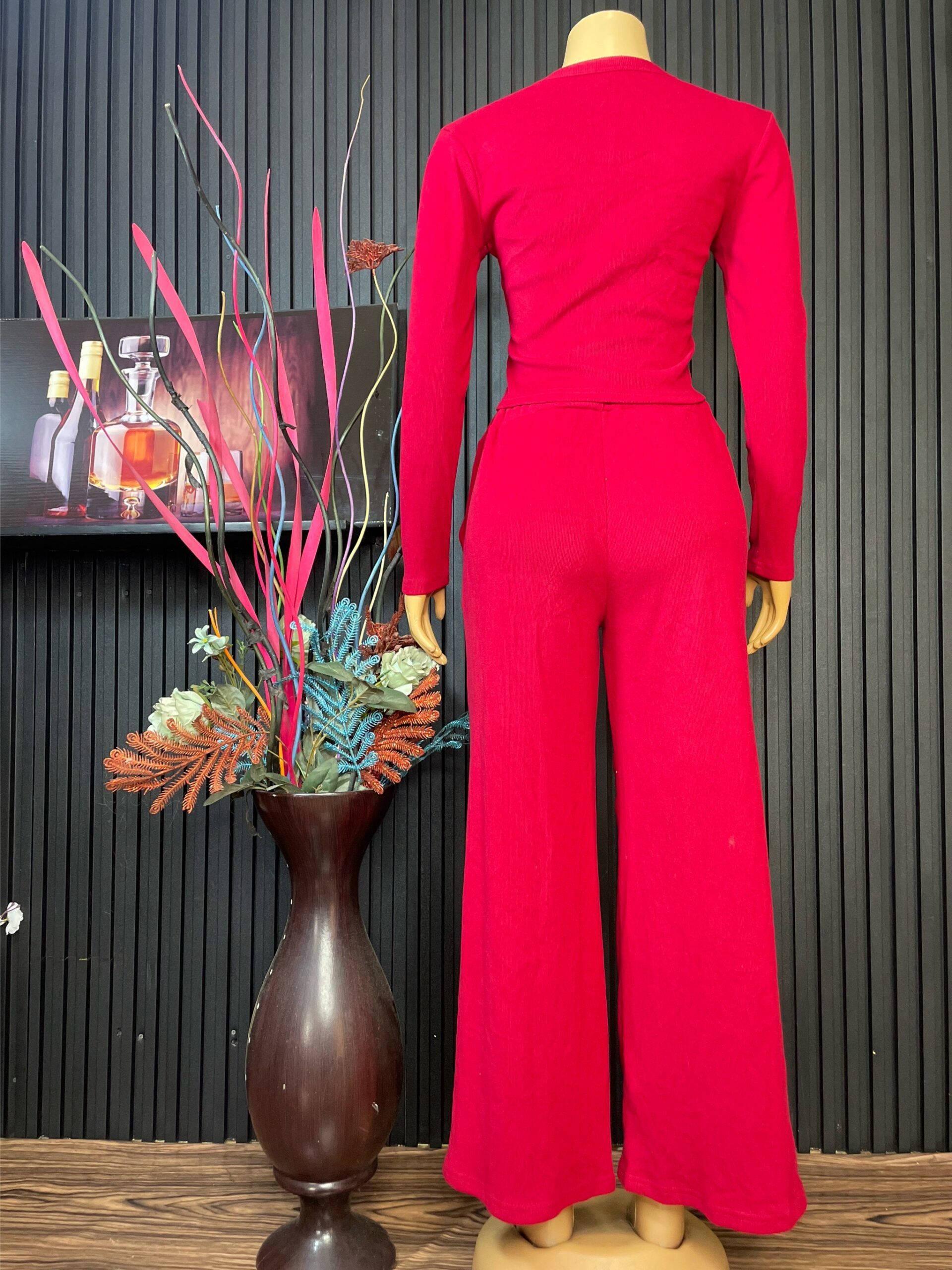 Women’s Red Two-Piece Outfit 3 Women’s Red Two-Piece Outfit - Image 3