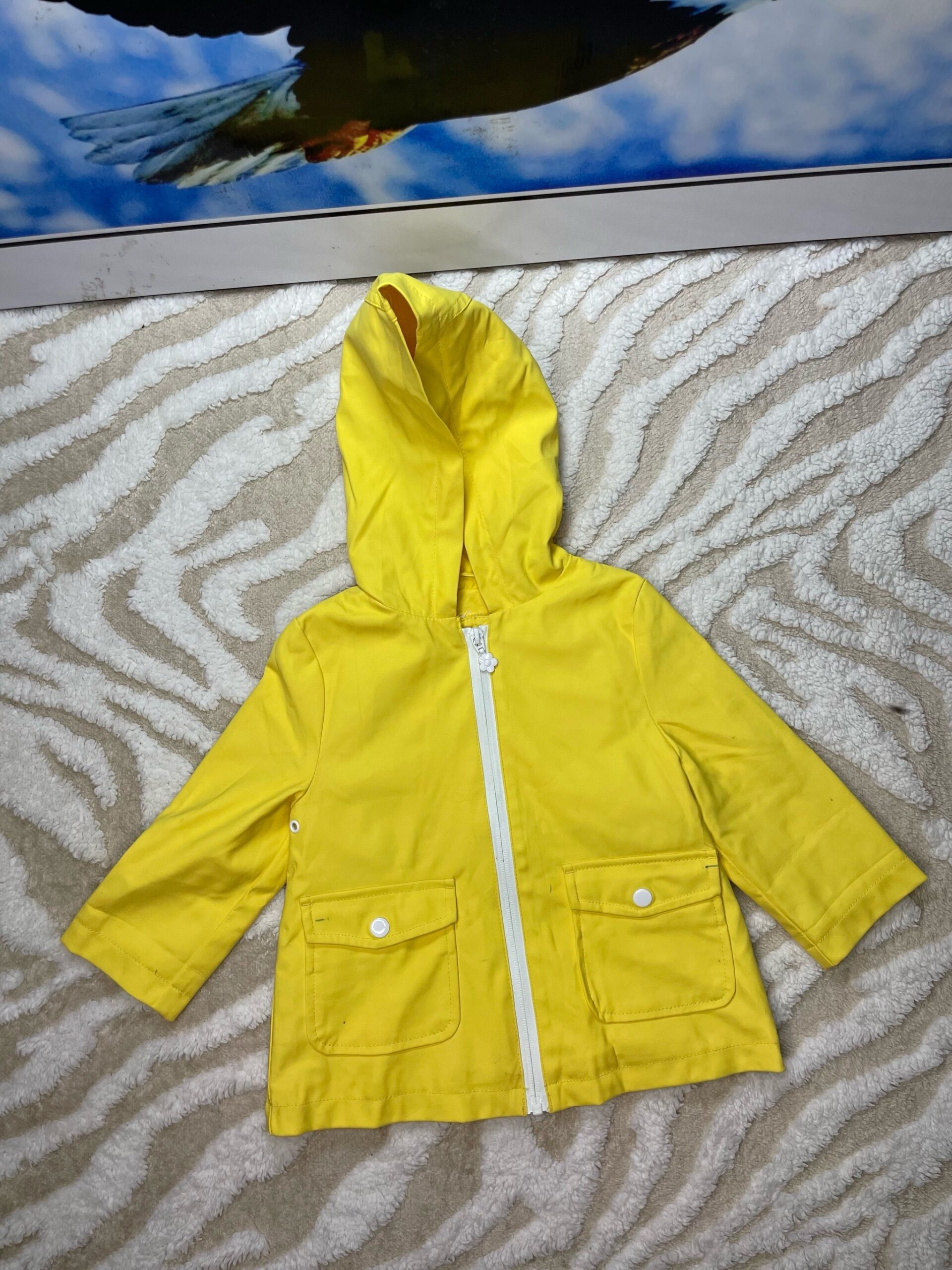 Kids Yellow Raincoat Jacket 2 Kids Yellow Raincoat Jacket - Image 2