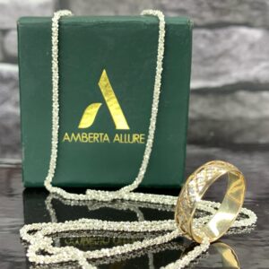 Powerful Silver Chain & Gold Ring Set