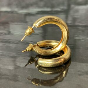 Powerful Gold Chunky Hoop Earrings