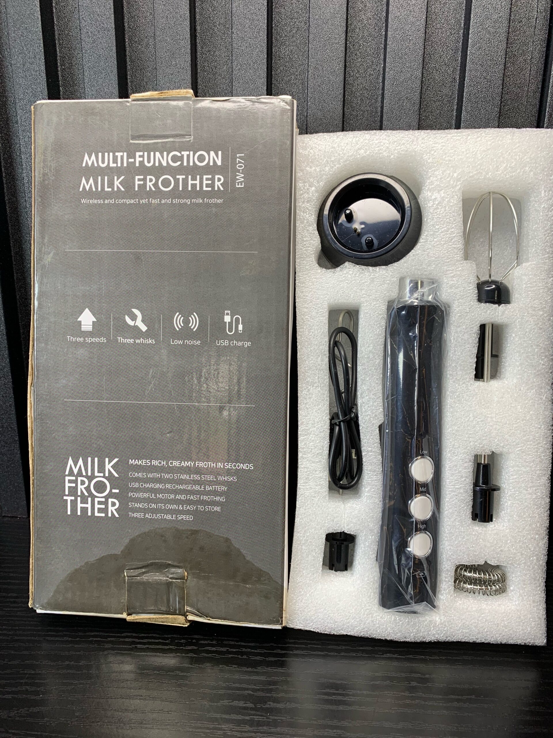 Electric Milk Frother - Powerful Wireless Coffee Whisk 2 Electric Milk Frother - Powerful Wireless Coffee Whisk - Image 2