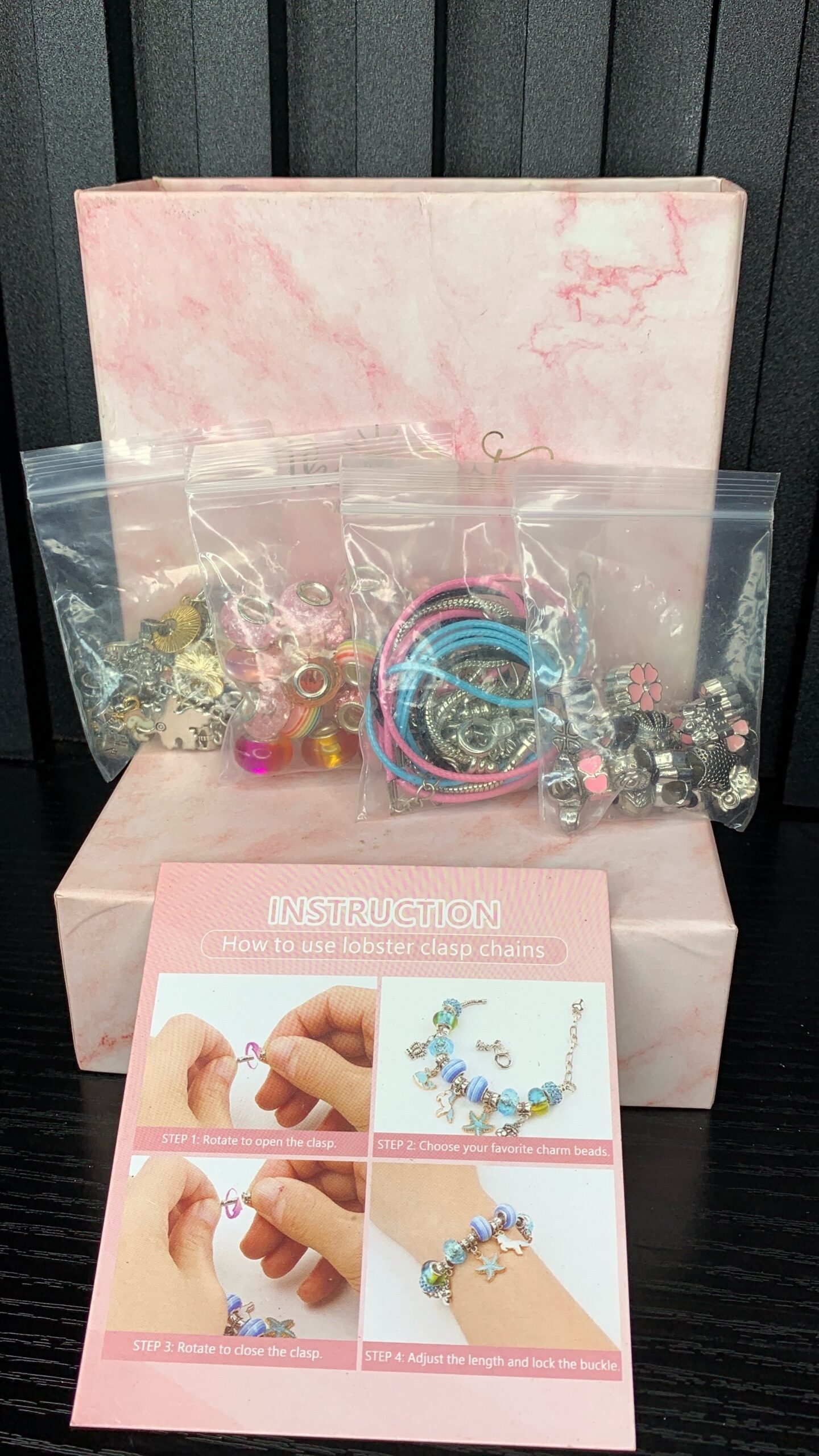 Charm Bracelet Making Kit - Elegant DIY Jewelry Set 1 Charm Bracelet Making Kit - Elegant DIY Jewelry Set