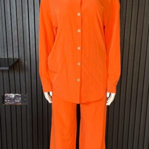 Home 13 Orange Two-Piece Trouser Set