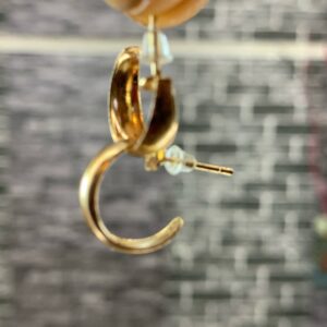 Gold Minimalist Half Hoop Earrings