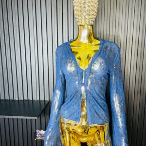 Home 13 Blue Lace Blouse