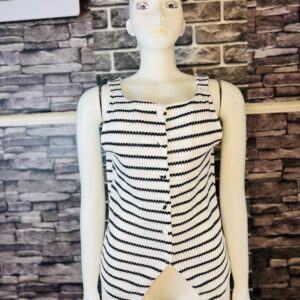 White Stripe knit Top
