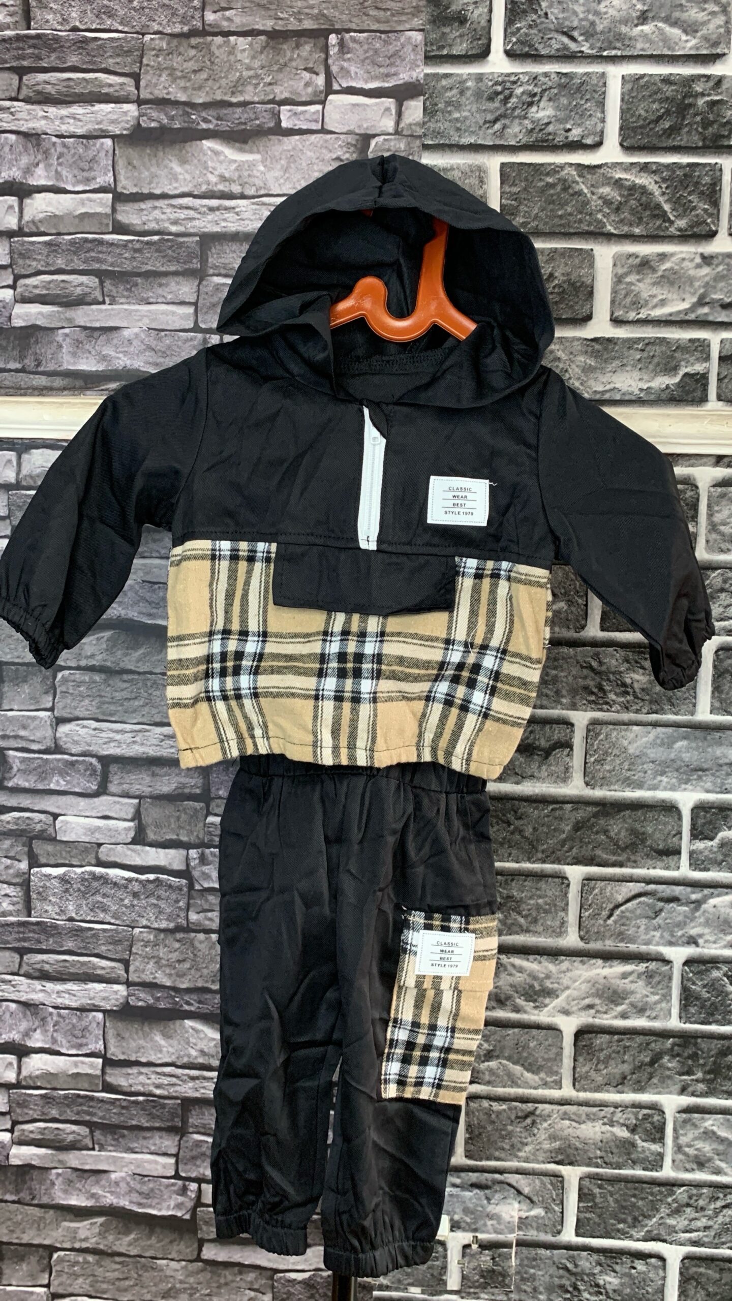 Kids Plaid Hoodie Set 2 Kids Plaid Hoodie Set - Image 2