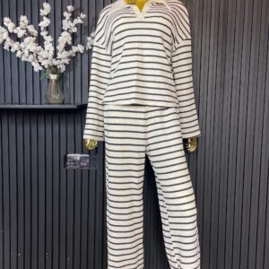 Striped Knit Two-Piece Set