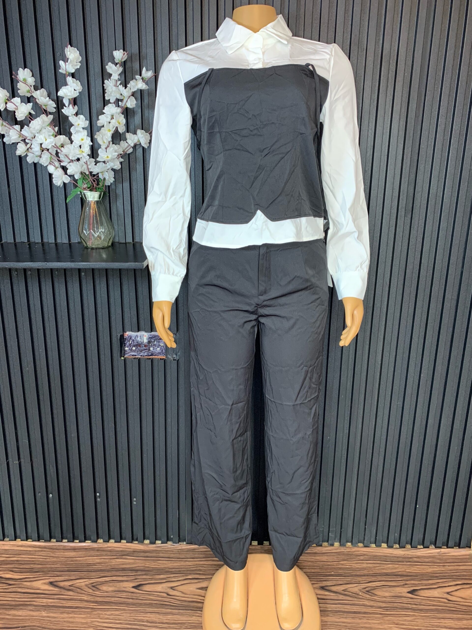 2-piece corset shirt trouser set 2 2-piece corset shirt trouser set - Image 2